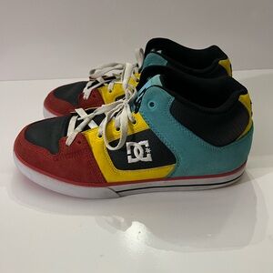 DC Mens Radar Leather Shoes Multicolor High-Top Sneakers Skateboarding Size 8